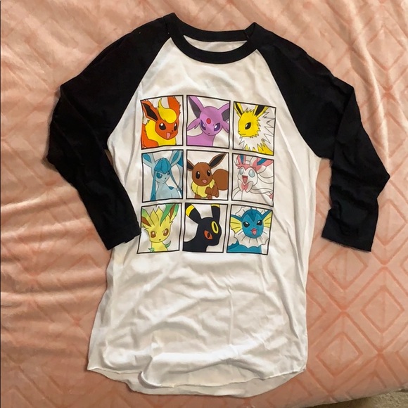 Tops - Pokémon Eevee Evolution Baseball T Shirt